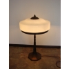 Lampa stołowa mid century wykonana z metalu i szkła